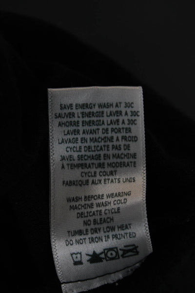 Sundry Womens Basic Black Pima Cotton Long Sleeve T-Shirt Size 2