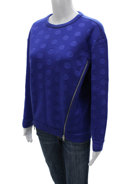Stella McCartney Women Pullover Sweatshirt Blue Polka Dot Crew Neck Size 36