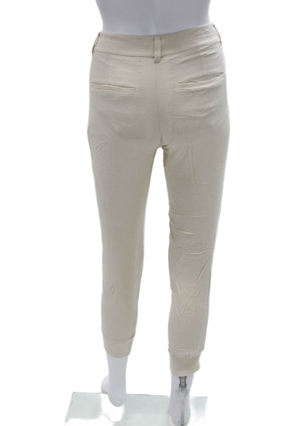 Vince Women Cropped Beige Viscose Pants Size 4