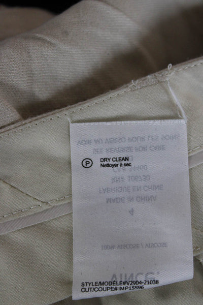 Vince Women Cropped Beige Viscose Pants Size 4