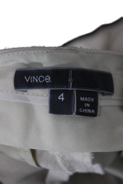 Vince Women Cropped Beige Viscose Pants Size 4