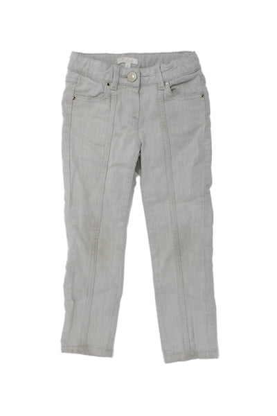 Chloe Girls Zipper Fly Straight Leg Jeans Gray Denim Size 4