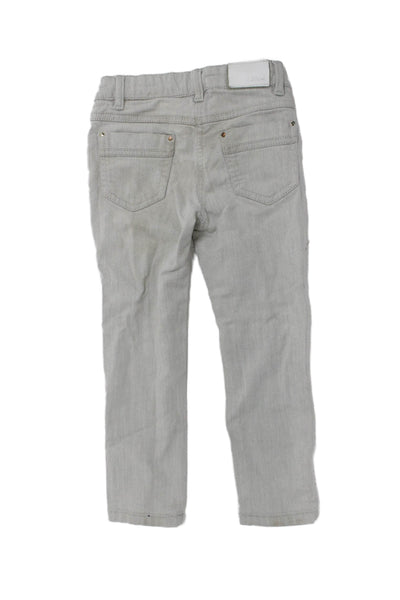 Chloe Girls Zipper Fly Straight Leg Jeans Gray Denim Size 4