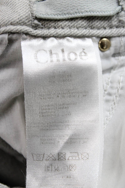 Chloe Girls Zipper Fly Straight Leg Jeans Gray Denim Size 4
