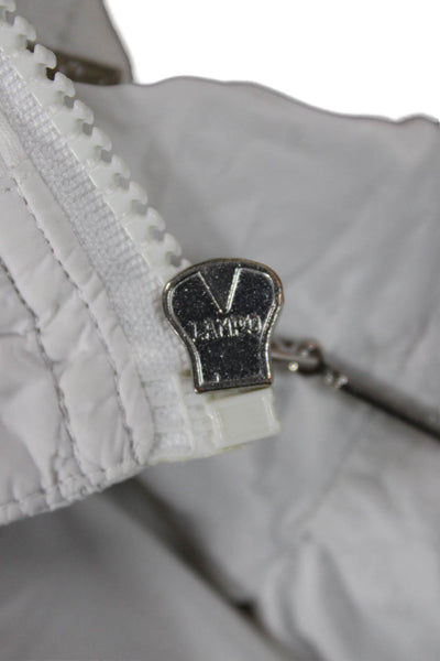 Moncler Girls Long Sleeve Front Zip Crew Neck Light Jacket White Size 2
