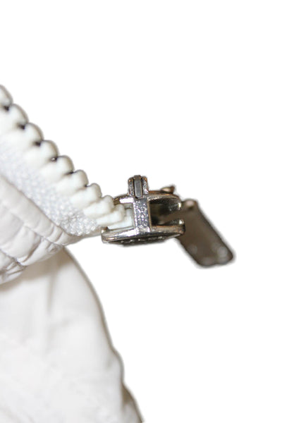 Moncler Girls Long Sleeve Front Zip Crew Neck Light Jacket White Size 2