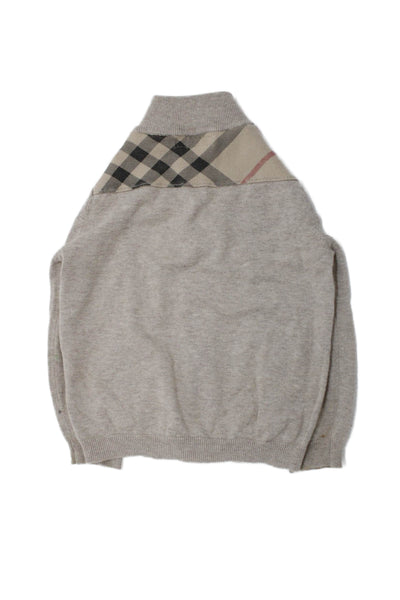 Burberry Children Childrens Boys Full Zipper Sweater Beige Cotton Size 4