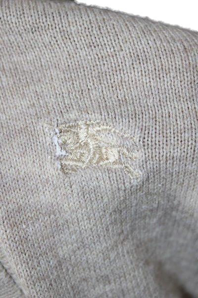 Burberry Children Childrens Boys Full Zipper Sweater Beige Cotton Size 4