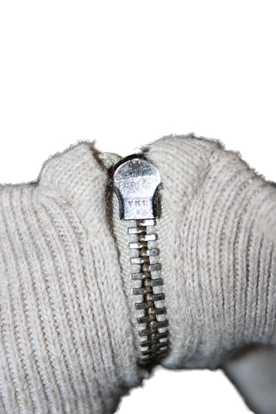 Burberry Children Childrens Boys Full Zipper Sweater Beige Cotton Size 4