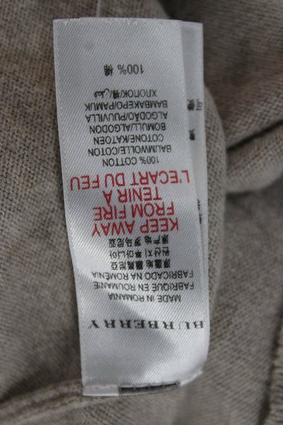 Burberry Children Childrens Boys Full Zipper Sweater Beige Cotton Size 4