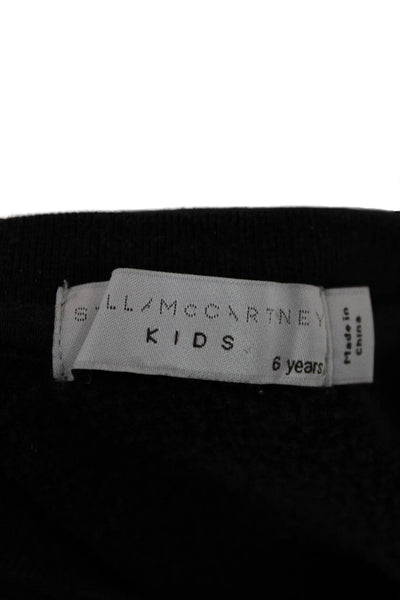 Stella McCartney Kids Childrens Long Sleeves Sweater Black Cotton Size 6