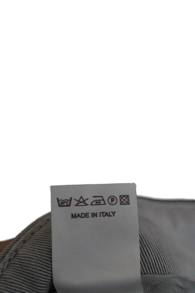 Brunello Cucinelli Womens Ankle Pants Gray Cotton Zip Size 2