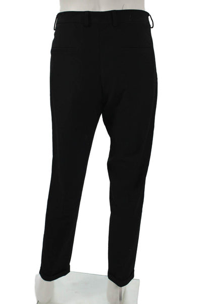 Zara Mens Dress Pants Black Polyester Button Size 42
