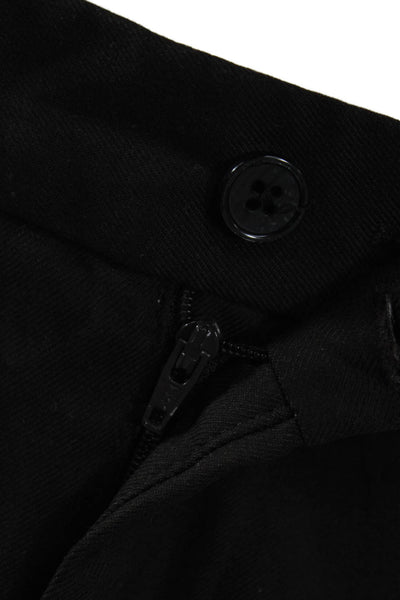 Reiss Mens Dress Pants Black Solid Button 63% Recycled Polyester Size 30