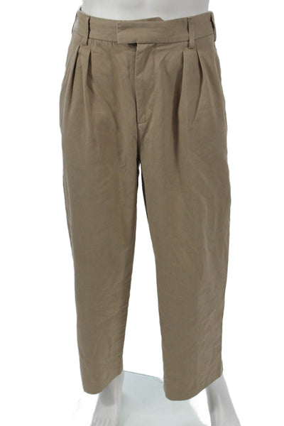Zara Mens Chino Pants Beige Cotton Zip Inseam 27 Size 31