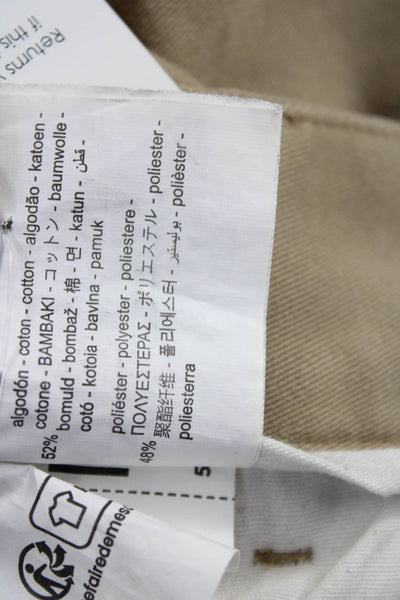 Zara Mens Chino Pants Beige Cotton Zip Inseam 27 Size 31