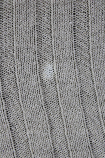 Zara Mens Pullover Sweater Striped Cotton Beige Long Sleeve Round Neck Size M