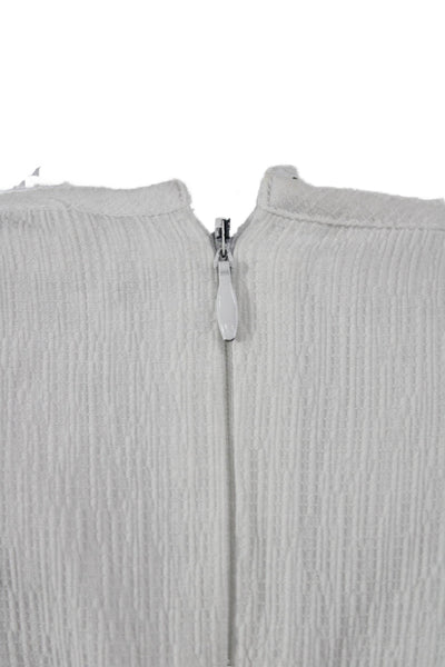 Michael Michael Kors Women Mini White Short Sleeve Knee Length Dress Size S