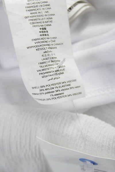 Michael Michael Kors Women Mini White Short Sleeve Knee Length Dress Size S