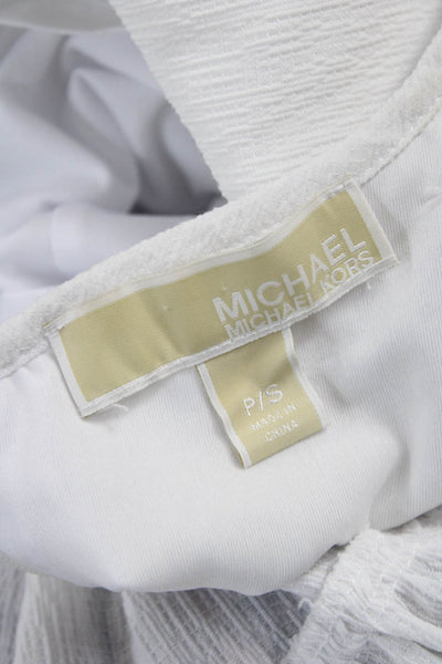 Michael Michael Kors Women Mini White Short Sleeve Knee Length Dress Size S