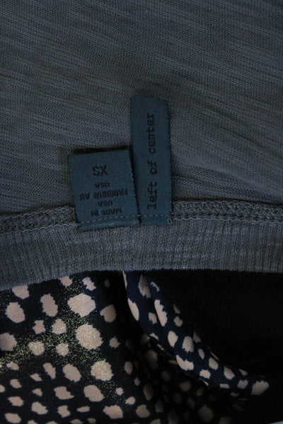 Left of Center Women Tunic Green Linen Blend Scoop Neck Short Sleeve Size XS