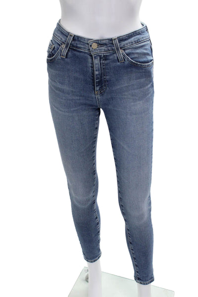 AG Adriano Goldschmied Women Skinny Jeans High Rise Blue Inseam 26 Size 25