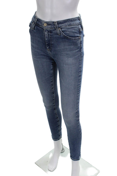 AG Adriano Goldschmied Women Skinny Jeans High Rise Blue Inseam 26 Size 25