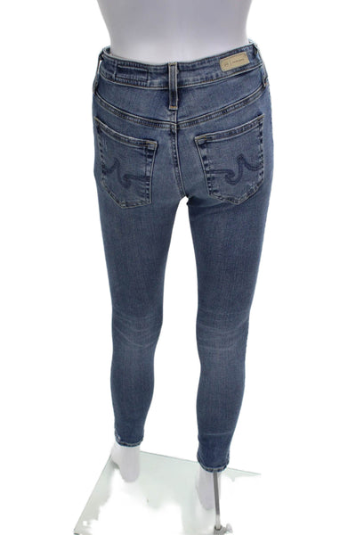 AG Adriano Goldschmied Women Skinny Jeans High Rise Blue Inseam 26 Size 25