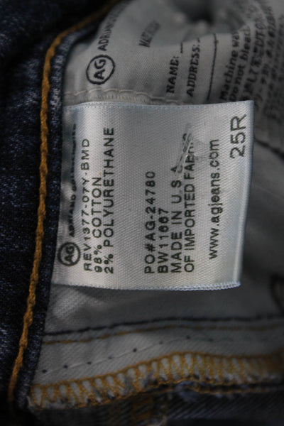 AG Adriano Goldschmied Womens Skinny Jeans Blue Low Rise Cotton Size 25