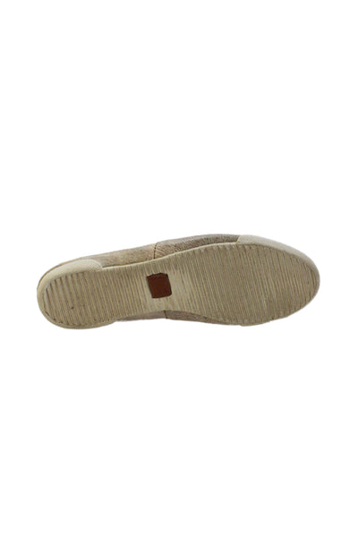 Frye Womens Leather Slide On Loafers Silver Gold Size 6.5 Medium