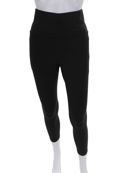 Athleta Womens Black Ankle Leggings Nylon Size L