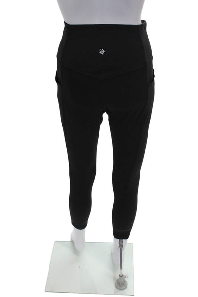Athleta Womens Black Ankle Leggings Nylon Size L