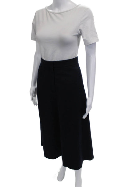 Massimo Dutti Women A-Line Blue Acrylic Midi Skirt Zip Size S