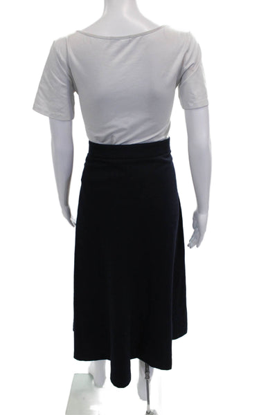 Massimo Dutti Women A-Line Blue Acrylic Midi Skirt Zip Size S