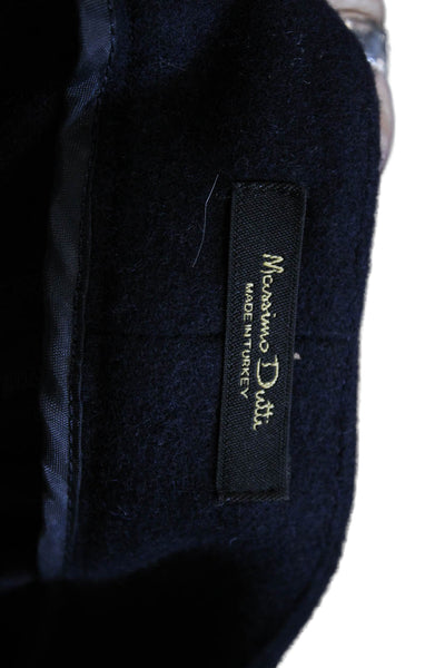 Massimo Dutti Women A-Line Blue Acrylic Midi Skirt Zip Size S