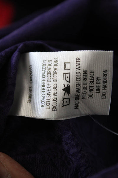 Robert Graham Mens Classic Fit Button Down Shirt Purple Cotton Size Medium