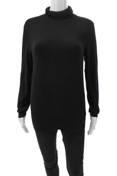 French Connection Womens Black Viscose Turtleneck Pullover Sweater Size L