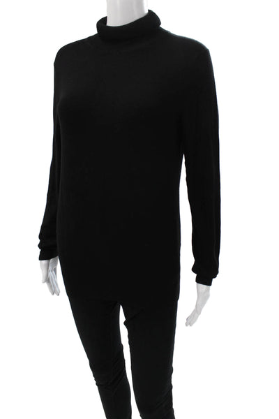 French Connection Womens Black Viscose Turtleneck Pullover Sweater Size L