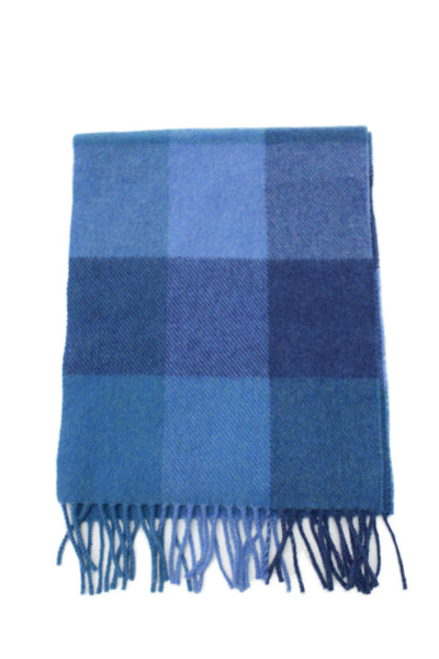 Avoca Women's Fringe Hem Wool Multcolor Plaid Scarf Size 62" X 22"