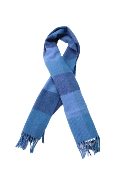 Avoca Women's Fringe Hem Wool Multcolor Plaid Scarf Size 62" X 22"