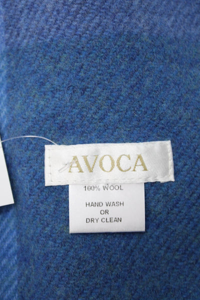 Avoca Women's Fringe Hem Wool Multcolor Plaid Scarf Size 62" X 22"