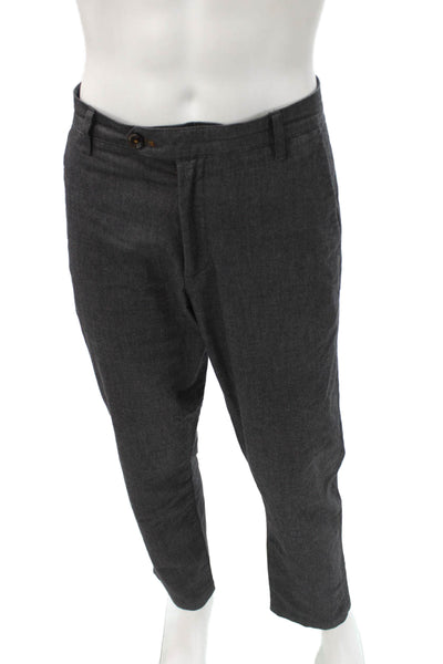 Ted Baker London Mens Dress Pants Gray Cotton Button Size 34