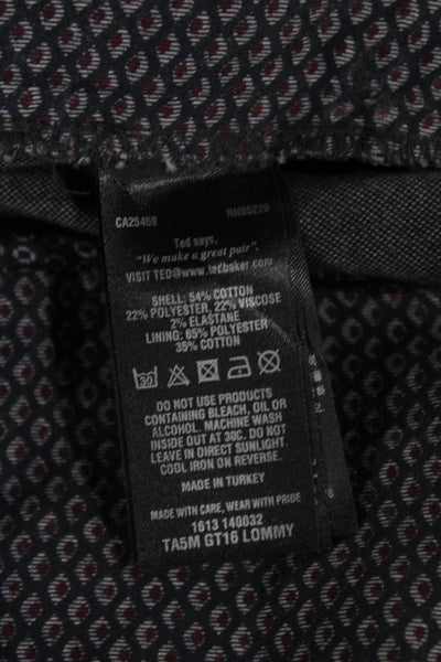 Ted Baker London Mens Dress Pants Gray Cotton Button Size 34