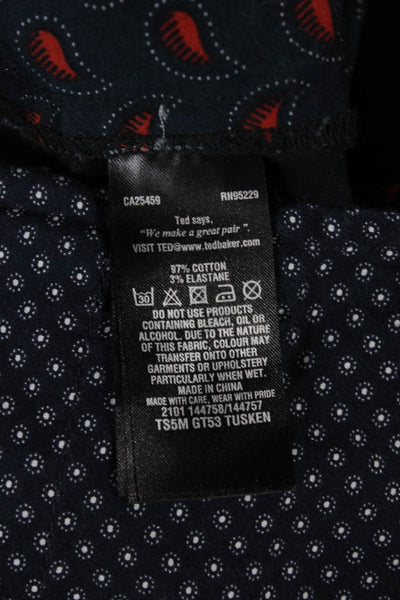 Ted Baker London Men Chino Pants Blue 97% Cotton Size 34