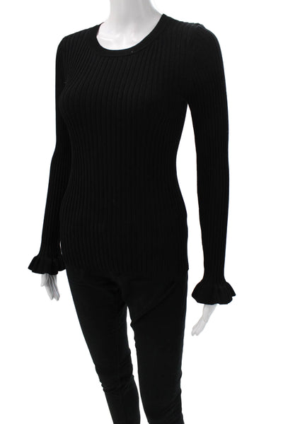 Bailey 44 Womens Pullover Sweater Black Crew Neck Long Sleeve Size S