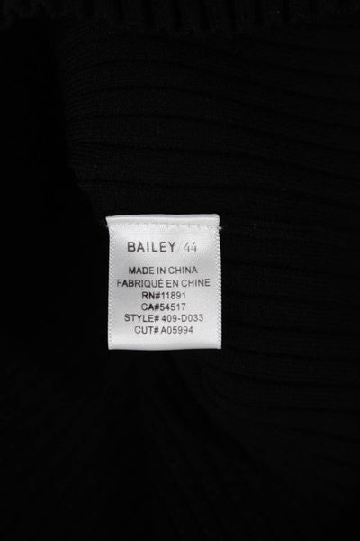 Bailey 44 Womens Pullover Sweater Black Crew Neck Long Sleeve Size S