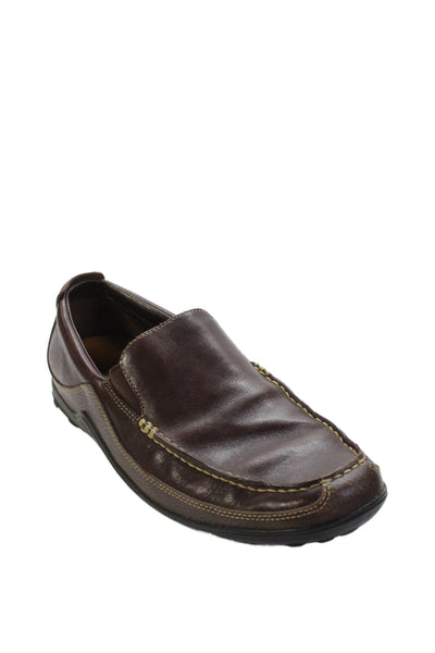 Cole Haan Mens Leather Slide On Casual Loafers Brown Size 10.5 Medium