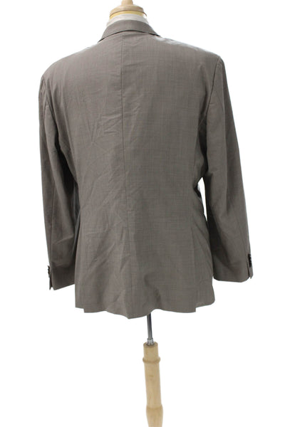 Boss Hugo Boss Men Gray Wool Blazer Button Size 44