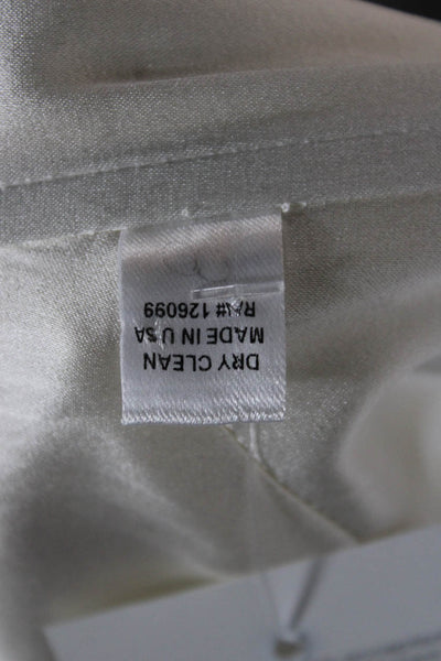 Cushnie Et Ochs Women Cropped Tank White Viscose Size 8