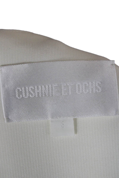 Cushnie Et Ochs Women Cropped Tank White Viscose Size 8